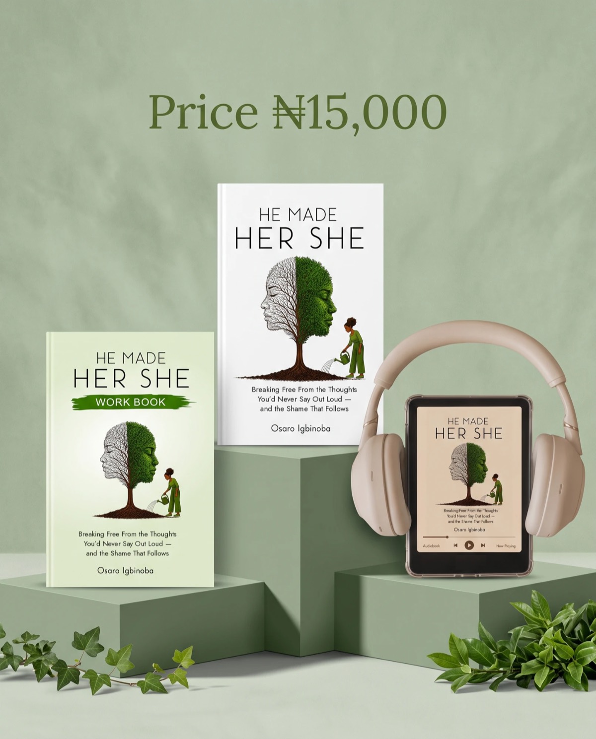 He Made Her She bundle: ebook, companion workbook and audiobook, ₦15,000